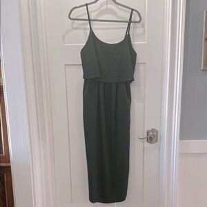 Yidarton Elegant Green Sleeveless Dress Size Large